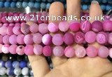 CAA1422 15.5 inches 10mm round matte druzy agate beads