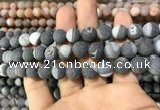 CAA1425 15.5 inches 10mm round matte druzy agate beads