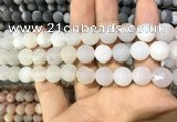 CAA1430 15.5 inches 12mm round matte druzy agate beads