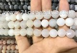 CAA1430 15.5 inches 12mm round matte druzy agate beads