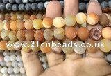 CAA1434 15.5 inches 12mm round matte druzy agate beads