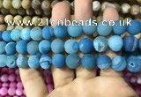 CAA1438 15.5 inches 12mm round matte druzy agate beads