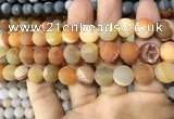 CAA1449 15.5 inches 14mm round matte druzy agate beads