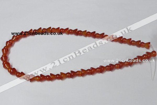 CAA145 15.5 inches 9*12mm bell shape red agate gemstone beads