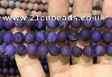 CAA1451 15.5 inches 14mm round matte druzy agate beads