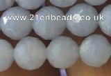 CAA1460 15.5 inches 6mm faceted round blue lace agate beads