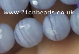 CAA1462 15.5 inches 9mm faceted round blue lace agate beads