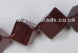 CAA149 15.5 inches 12*12mm cube red agate gemstone beads