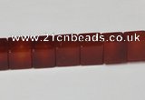 CAA150 15.5 inches 8*8mm cube red agate gemstone beads