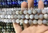 CAA1532 15.5 inches 8mm round banded agate beads wholesale