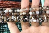 CAA1537 15.5 inches 6mm round banded agate beads wholesale