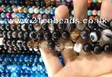 CAA1538 15.5 inches 8mm round banded agate beads wholesale
