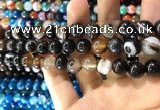 CAA1540 15.5 inches 12mm round banded agate beads wholesale