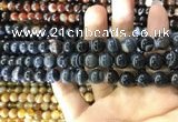 CAA1544 15.5 inches 8mm round banded agate beads wholesale