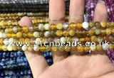 CAA1548 15.5 inches 4mm round banded agate beads wholesale