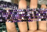 CAA1554 15.5 inches 4mm round banded agate beads wholesale