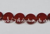 CAA156 15.5 inches 10mm flat round red agate gemstone beads