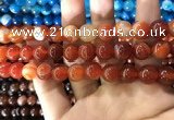 CAA1570 15.5 inches 12mm round banded agate beads wholesale