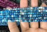 CAA1572 15.5 inches 4mm round banded agate beads wholesale
