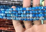 CAA1573 15.5 inches 6mm round banded agate beads wholesale