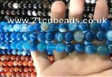 CAA1574 15.5 inches 8mm round banded agate beads wholesale