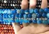 CAA1575 15.5 inches 10mm round banded agate beads wholesale