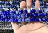 CAA1580 15.5 inches 8mm round banded agate beads wholesale