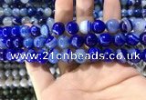 CAA1581 15.5 inches 10mm round banded agate beads wholesale