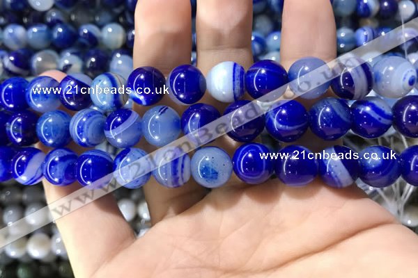 CAA1582 15.5 inches 12mm round banded agate beads wholesale