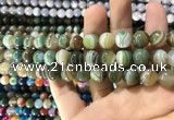 CAA1587 15.5 inches 10mm round banded agate beads wholesale