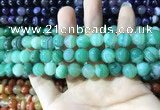 CAA1598 15.5 inches 8mm round banded agate beads wholesale