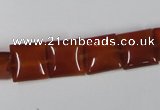 CAA160 15.5 inches 12*12mm square red agate gemstone beads