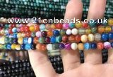 CAA1602 15.5 inches 4mm round banded agate beads wholesale