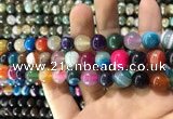 CAA1605 15.5 inches 10mm round banded agate beads wholesale