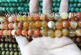 CAA1609 15.5 inches 6mm round banded agate beads wholesale