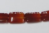 CAA161 15.5 inches 12*16mm rectangle red agate gemstone beads