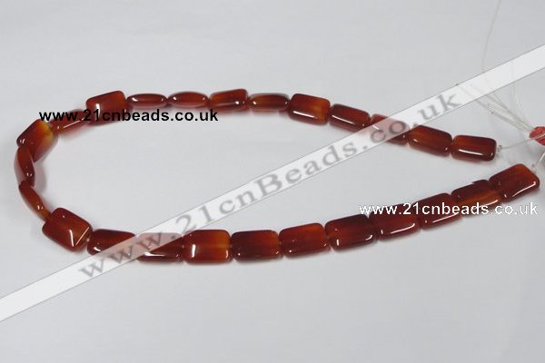 CAA161 15.5 inches 12*16mm rectangle red agate gemstone beads