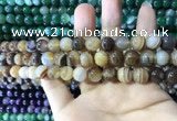 CAA1615 15.5 inches 6mm round banded agate beads wholesale