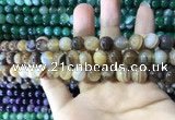 CAA1616 15.5 inches 8mm round banded agate beads wholesale