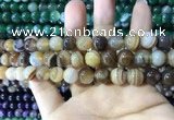 CAA1617 15.5 inches 10mm round banded agate beads wholesale