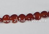 CAA162 15.5 inches 8*8mm heart red agate gemstone beads