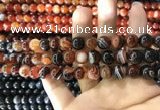 CAA1621 15.5 inches 6mm round banded agate beads wholesale