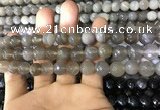 CAA1632 15.5 inches 10mm faceted round banded agate beads