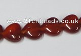 CAA164 15.5 inches 12*12mm heart red agate gemstone beads