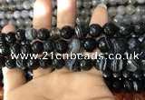 CAA1643 15.5 inches 12mm faceted round banded agate beads