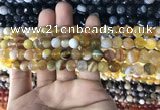 CAA1645 15.5 inches 6mm faceted round banded agate beads