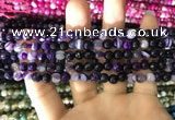 CAA1650 15.5 inches 6mm faceted round banded agate beads