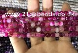 CAA1655 15.5 inches 6mm faceted round banded agate beads