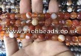 CAA1661 15.5 inches 8mm faceted round banded agate beads