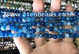 CAA1665 15.5 inches 6mm faceted round banded agate beads